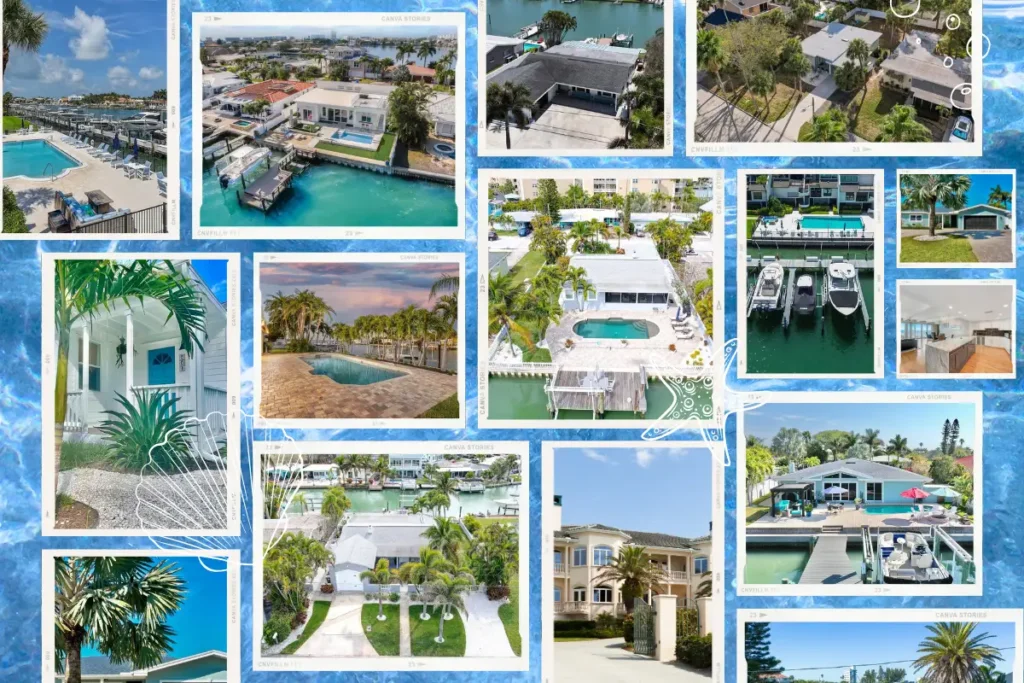 Collage of diverse St. Pete Beach properties